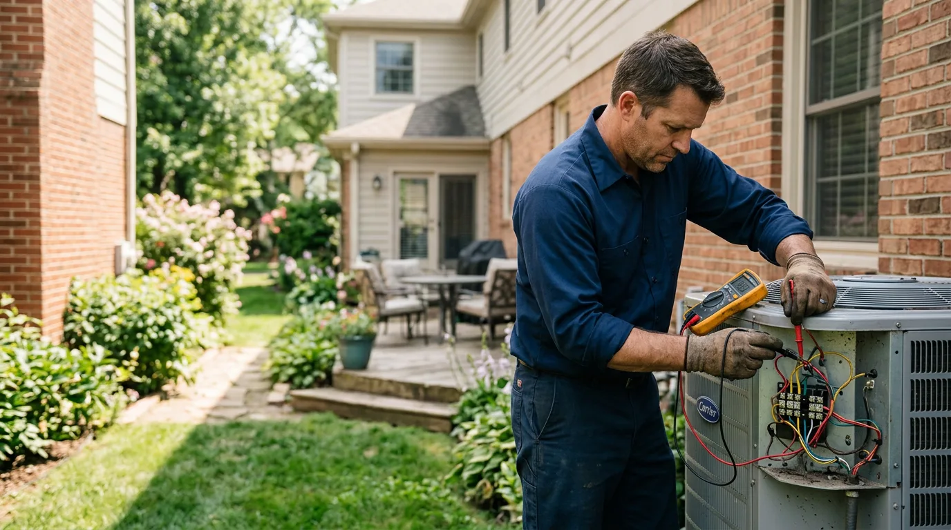 HVAC technician working near Plymouth, ME